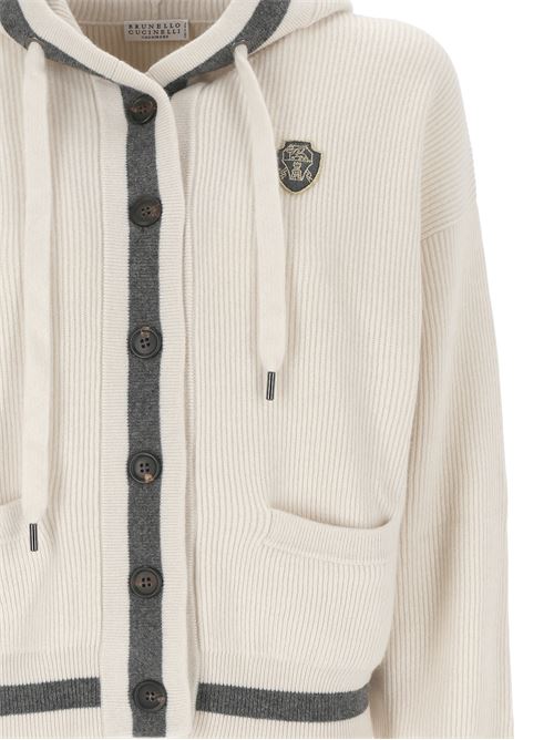 Giubbotto cashmere color beige BRUNELLO CUCINELLI | M12192606CUH69